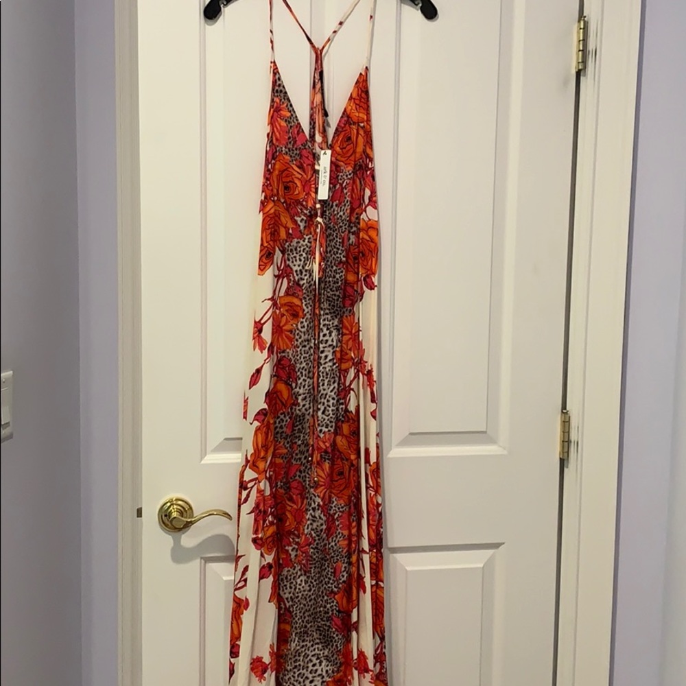 Love the floral with cheetah print maxi!